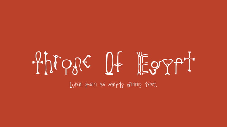 Throne Of Egypt Font