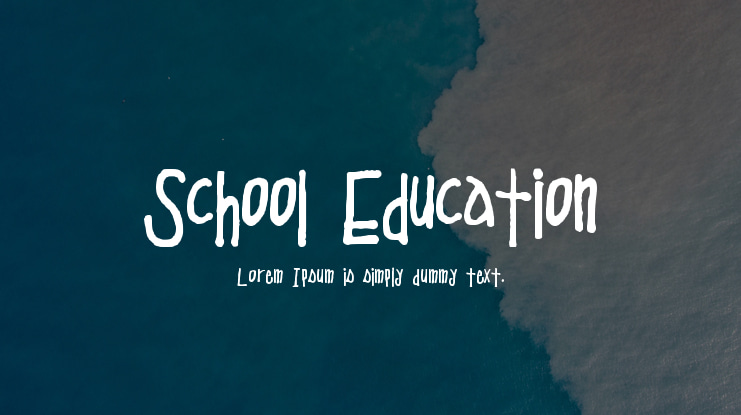 School Education Font