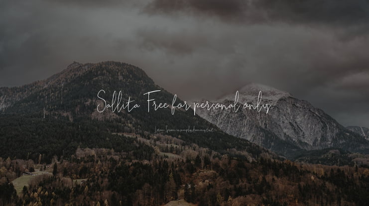 Sallita Free for personal only Font