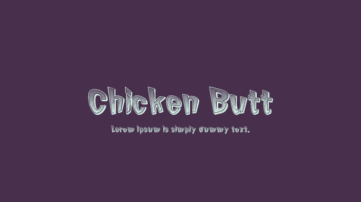 Chicken Butt Font