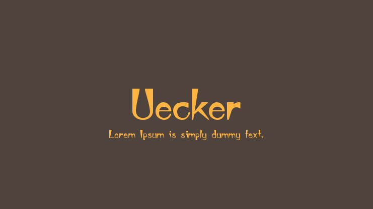 Uecker Font