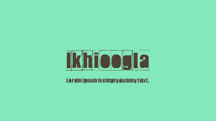 Ikhioogla Font Family