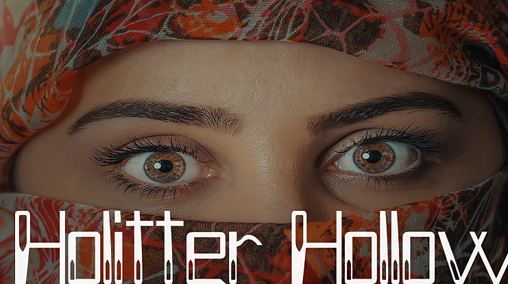 Holitter Hollow Font