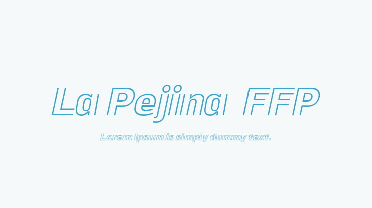 La Pejina  FFP Font Family