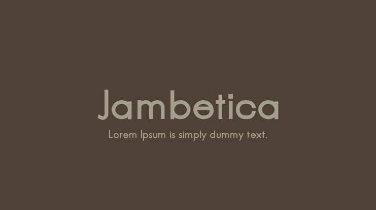 Jambetica Font Family