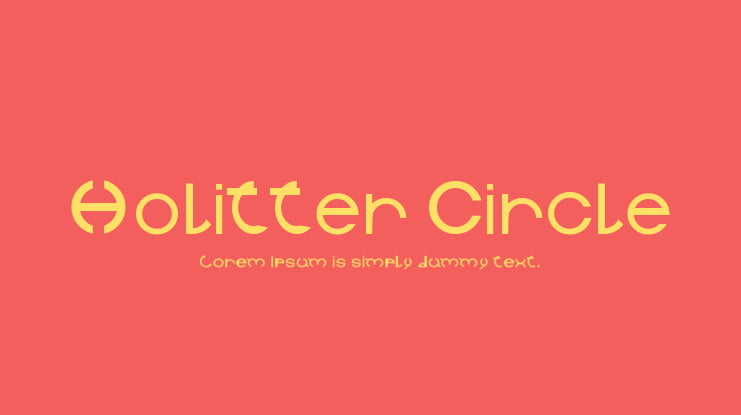Holitter Circle Font