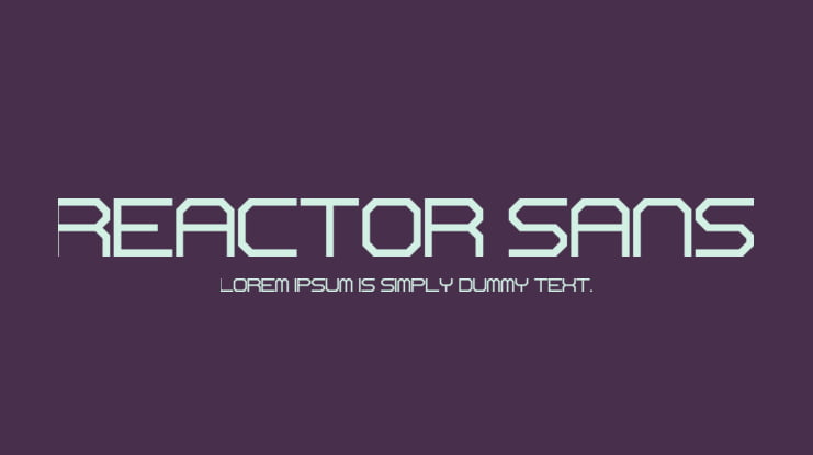 Reactor Sans Font