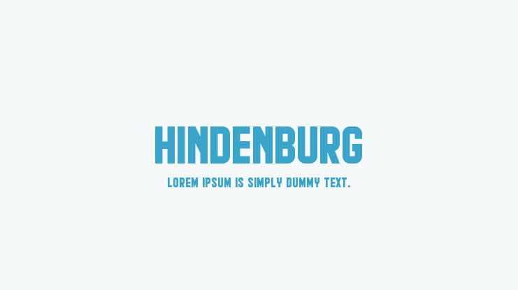 Hindenburg Font Family