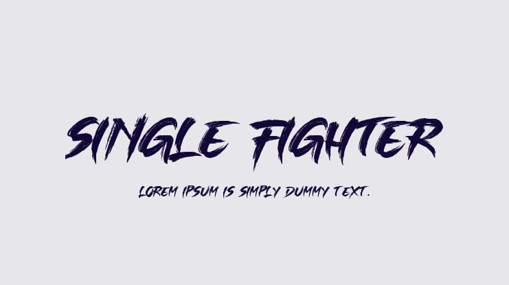 SINGLE FIGHTER Font