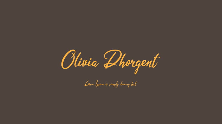 Olivia Dhorgent Font