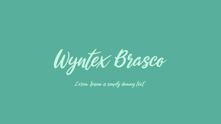 Wyntex Brasco Font