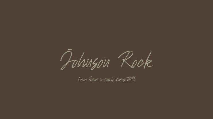 Johnson Rock Font