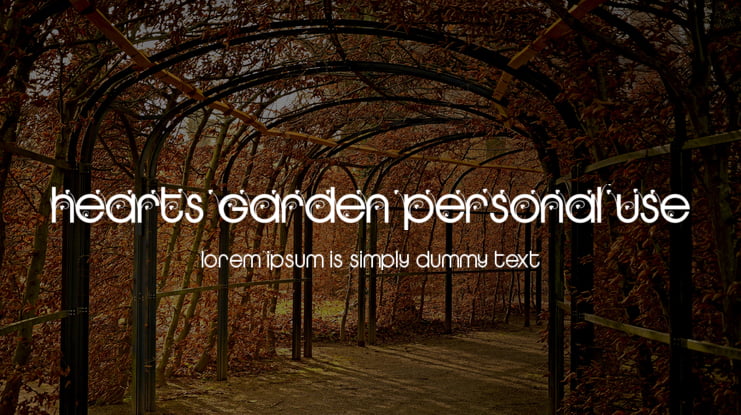 HEARTS GARDEN PERSONAL USE Font