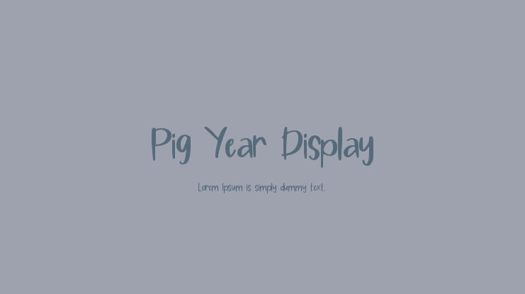Pig Year Display Font