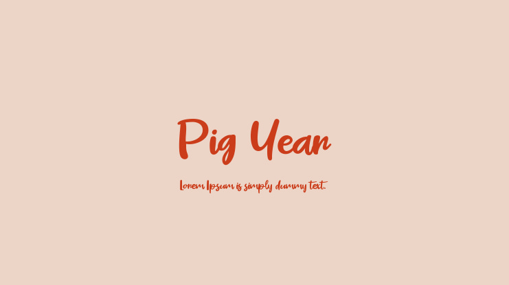 Pig Year Font