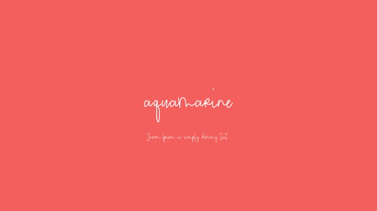 aquamarine Font