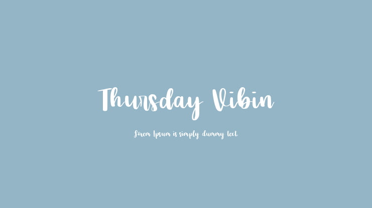 Thursday Vibin Font