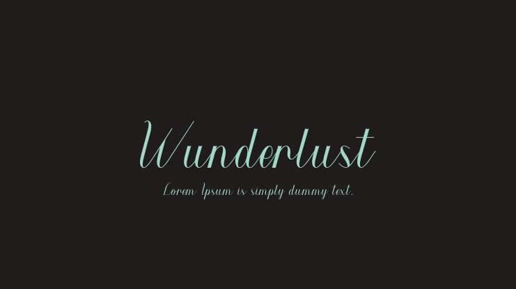 Wunderlust Font