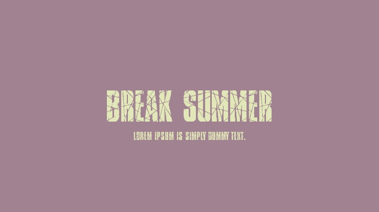 Break Summer Font