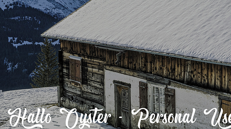 Hallo Oyster - Personal Use Font