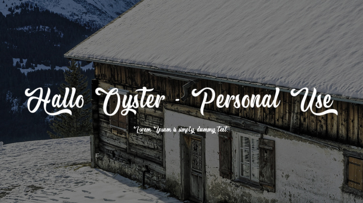 Hallo Oyster - Personal Use Font