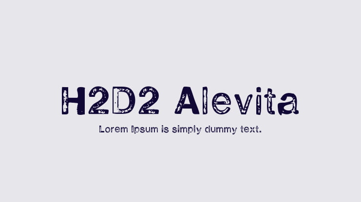 H2D2 Alevita Font