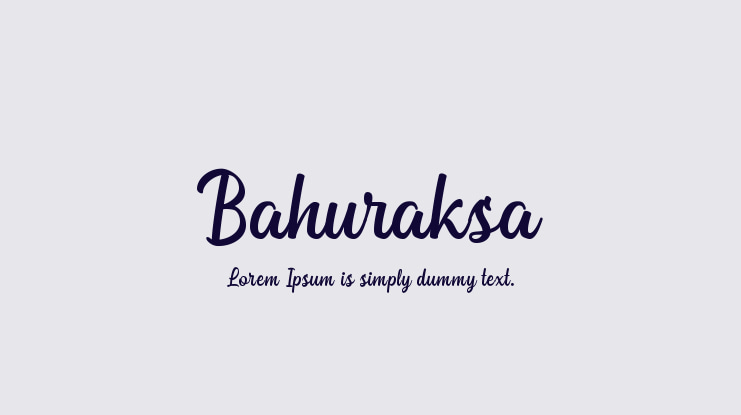Bahuraksa Font