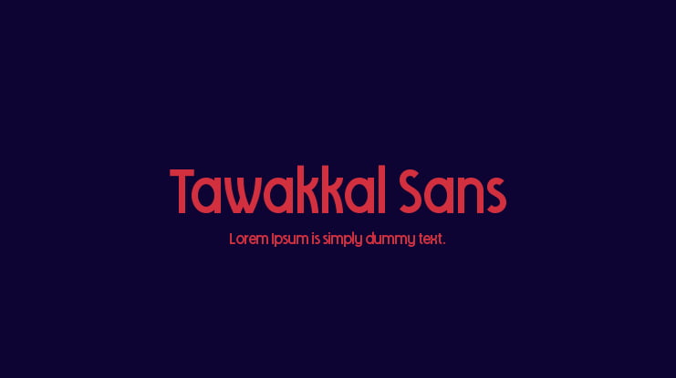 Tawakkal Sans Font