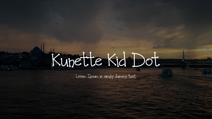 Kunette Kid Dot Font Family