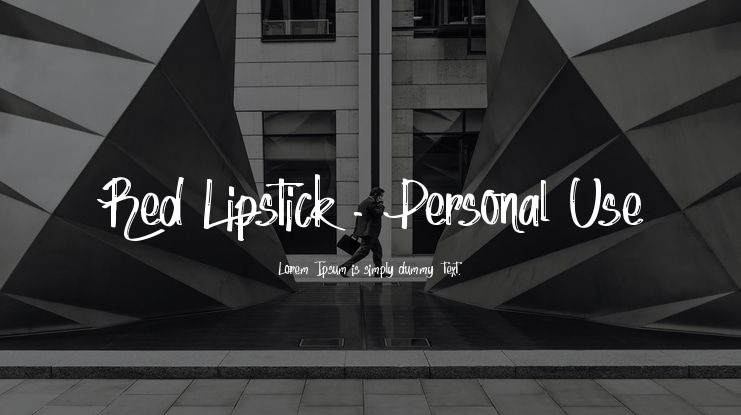Red Lipstick - Personal Use Font