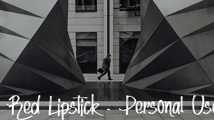 Red Lipstick - Personal Use Font