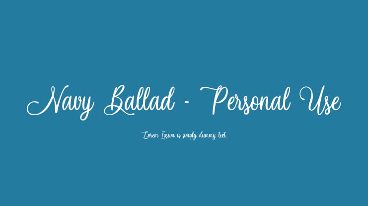 Navy Ballad - Personal Use Font