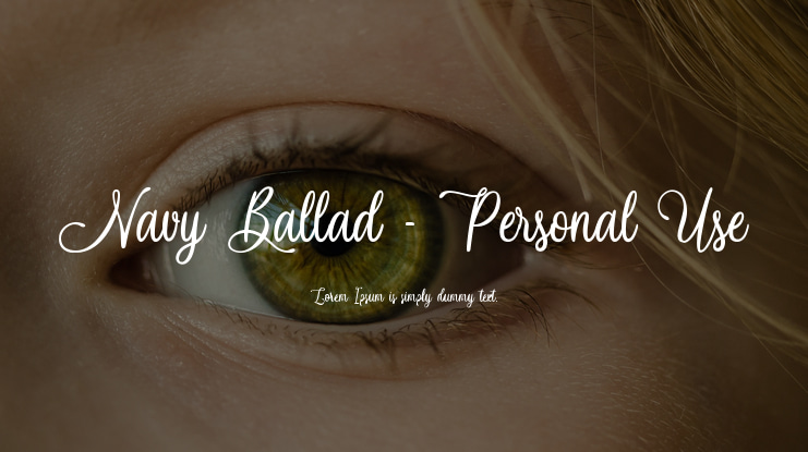 Navy Ballad - Personal Use Font