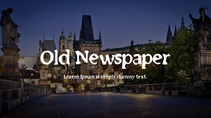 Old Newspaper Font