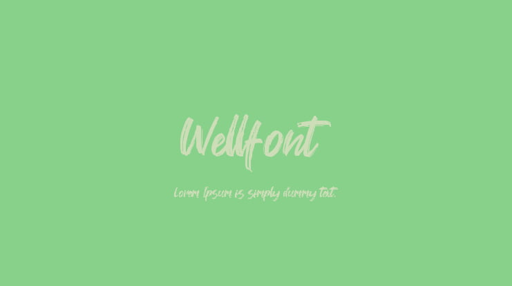 Wellfont Font
