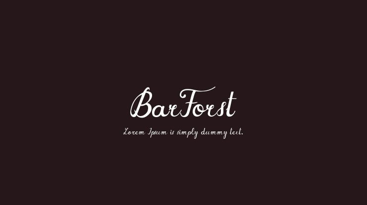 BarForst Font