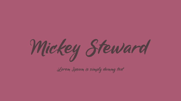 Mickey Steward Font