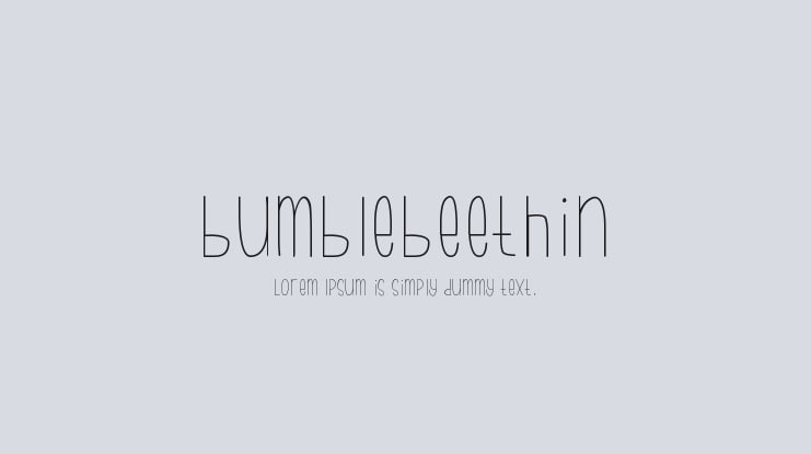 bumblebeethin Font