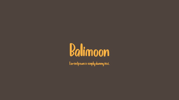 Balimoon Font