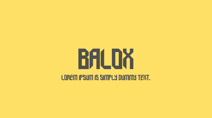 Balox Font