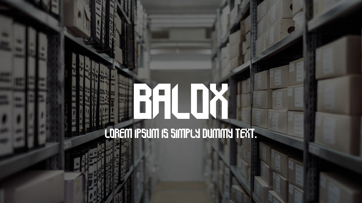 Balox Font