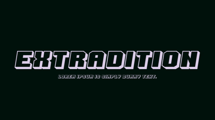 Extradition Font Family