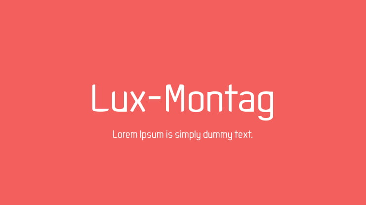 Lux-Montag Font Family