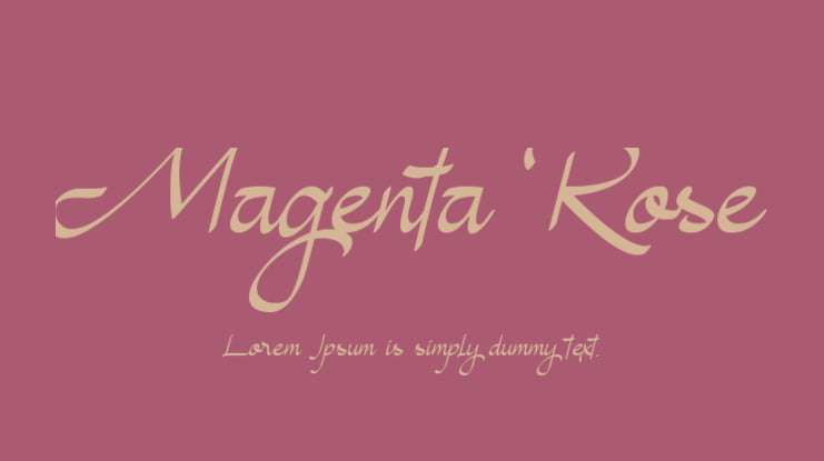 Magenta Rose Font