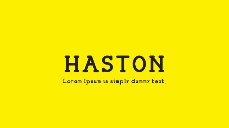 HASTON Font Family