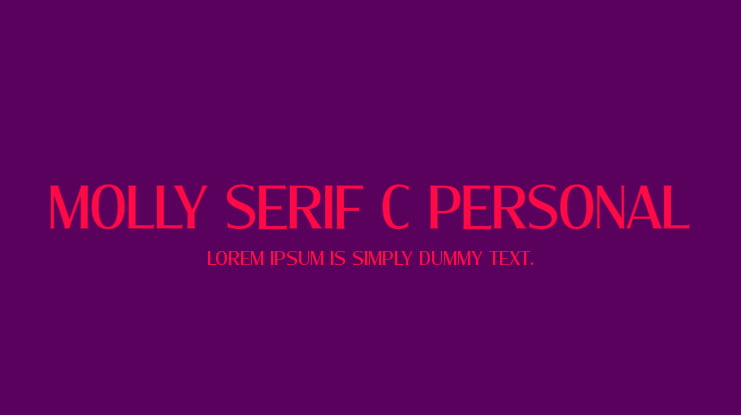 Molly Serif C PERSONAL Font Family