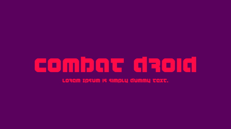 Combat Droid Font Family