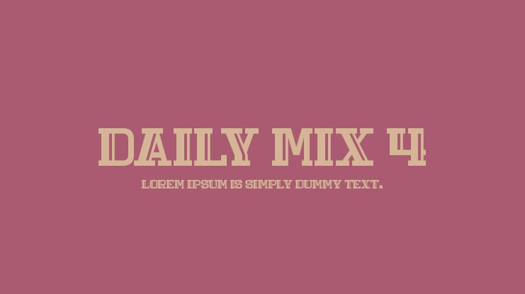 Daily Mix 4 Font