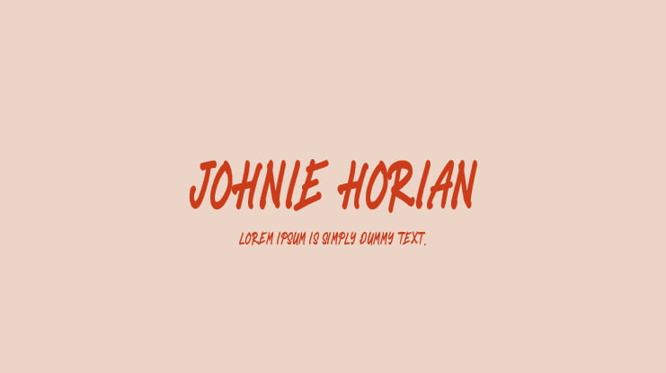 Johnie Horian Font