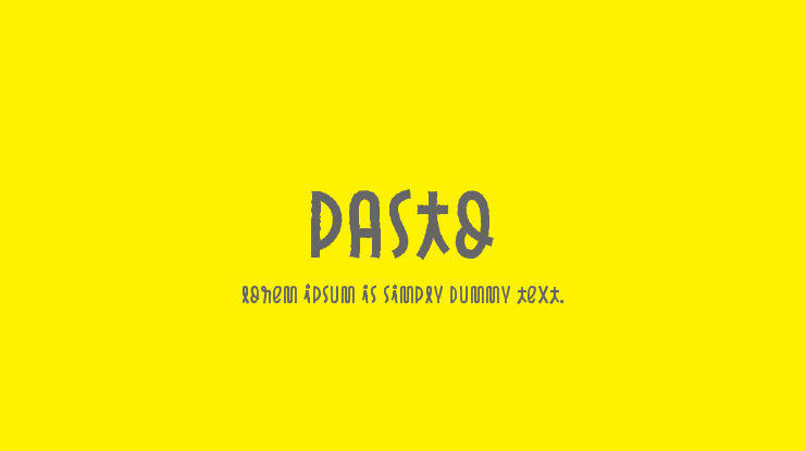 Pasto Font Family